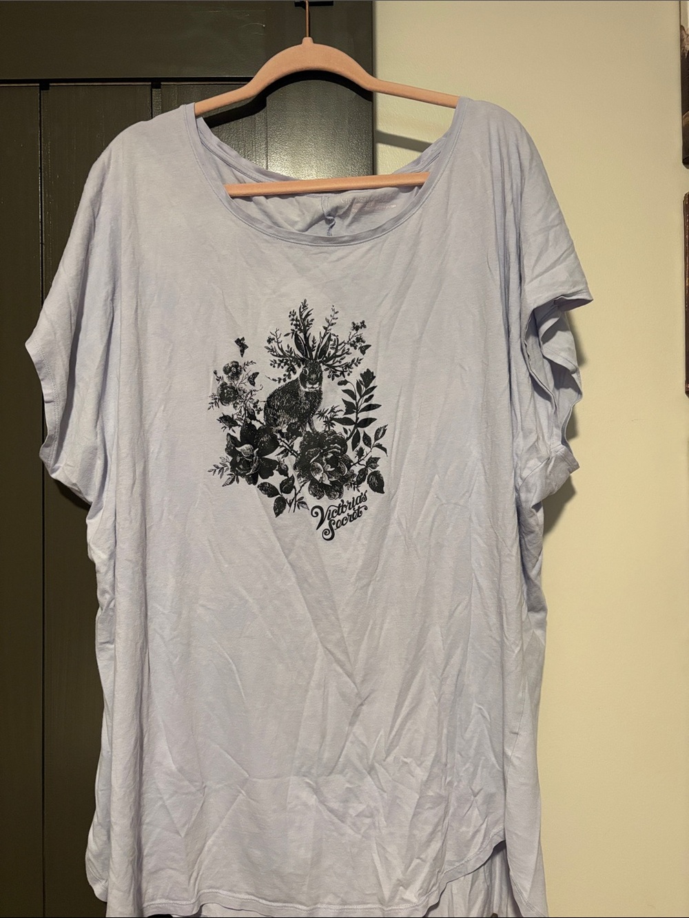 Light Lavender Floral Graphic Women's Nightgown
